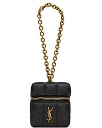 Saint Laurent - Cassandre Matelassé Carré Mini Cube On Chain - Lyst