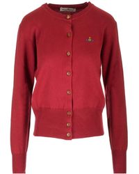 Vivienne Westwood - Orb Embroidered Knitted Cardigan - Lyst