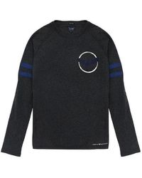 Armani Jeans - T-Shirt With Round Neck And Long Sleeves - Lyst