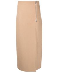 P.A.R.O.S.H. - Zip-Up Straight Wool Skirt - Lyst