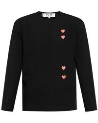 COMME DES GARÇONS PLAY - Comme Des Garçons Play Logo Printed Crewneck T-Shirt - Lyst