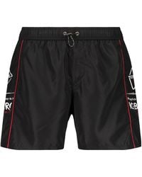 Iceberg - Logo Trim Swim Shorts - Lyst
