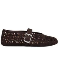 Alaïa - Vienne Cut-Out Suede Ballet Flats - Lyst