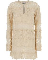 Semicouture - Semi Couture Crochet Mini Dress - Lyst
