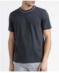 Peserico - Contrasting-Collar T-Shirt - Lyst