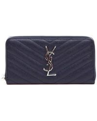 Saint Laurent - Zipper Wallet - Lyst