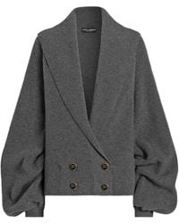 Dolce & Gabbana - Shawl-Collar Double-Breasted Cardigan - Lyst