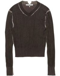 Acne Studios - Wrinkled V-Neck Jumper - Lyst