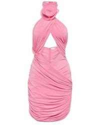 Magda Butrym - Floral-Appliqué Silk-Blend Minidress - Lyst