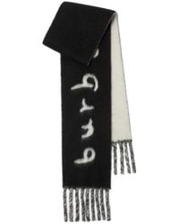 Burberry - Reversible Logo Jacquard Fringed Scarf - Lyst