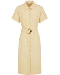Patrizia Pepe - Belted Short-Sleeve Midi Shirt Dress - Lyst