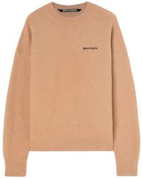 Palm Angels - Logo Embroidered Knitted Jumper - Lyst