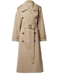 Co. - Belted Double-Breasted Tton-Blend Twill Trench At - Lyst