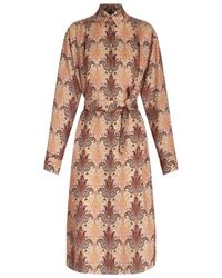 Etro - Paisley-Printed Long-Sleeved Shirt Dress - Lyst