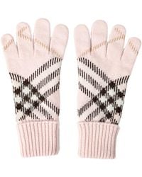 Burberry - Argyle Knit Gloves - Lyst