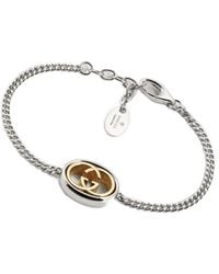 Gucci - Interlocking Chain Bracelet - Lyst