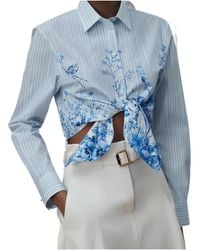 Dior - Iviera Tied Cropped Blouse - Lyst