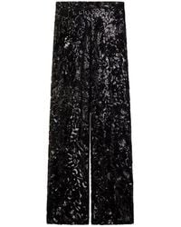 Golden Goose - Floral Embroidered Sequinned Trousers - Lyst