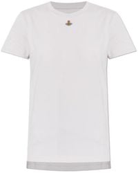 Vivienne Westwood - Orb Logo-Embroidered Crewneck T-Shirt - Lyst