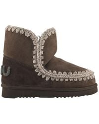 Mou - Crochet-Trim Ankle Boots - Lyst