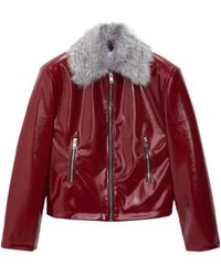 MSGM - Faux-Leather Coated Jacket - Lyst
