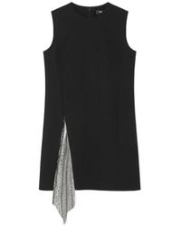 Versace - Mesh-Insert Shift Mini Dress - Lyst