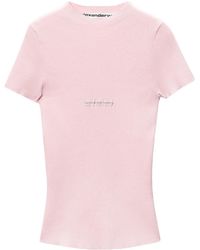 Alexander Wang - Ribbed Short-Sleeved T-Shirt - Lyst