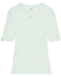 Courreges - Courrèges Buckle Knitted T-Shirt - Lyst