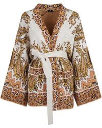Etro - Belted Cape - Lyst