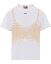 Aniye By - Lila Lace Bra Detail T-Shirt - Lyst