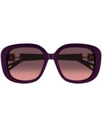 Chloé - Chloé Eyewear Oval-Frame Sunglasses - Lyst