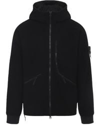 Stone Island - Logo Patch Zip-Up Jacket - Lyst