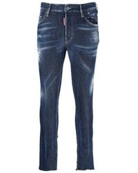 DSquared² - Distressed Mid-Rise Skinny Jeans - Lyst