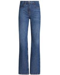 Etro - Floral Embroidered Bootcut Jeans - Lyst