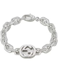 Gucci - Interlocking Chain Bracelet - Lyst