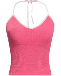 Jacquemus - Two-Tone Knitted Sleeveless Top - Lyst