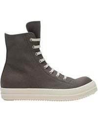 Rick Owens - Round Toe Lace-Up Sneakers - Lyst
