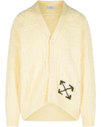 Off-White c/o Virgil Abloh - Arrow Stitch Knit Cardigan - Lyst
