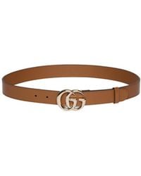 Gucci - Logo Plaque Belt - Lyst
