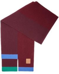 Loewe - Logo Patch Knitted Scarf - Lyst