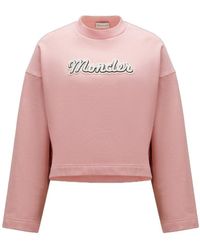 Moncler - Logo Printed Crewneck Sweatshirt - Lyst