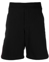 McQueen - Logo Printed Sweat Shorts - Lyst