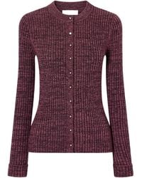 Rabanne - Ribbed-Knit Buttoned Cardigan - Lyst
