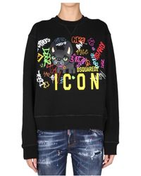 DSquared² - Graffiti-Print Crewneck Sweatshirt - Lyst