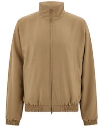 Ferragamo - Ferragamo Logo Patch Zipped Reversible Jacket - Lyst
