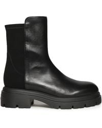 Stuart Weitzman - Round Toe Ankle Boots - Lyst