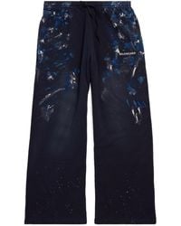 Balenciaga - Paint Splatter Oversized Baggy Sweatpants - Lyst