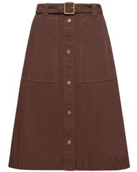 Moncler - Belted Knee-Length Skirt - Lyst