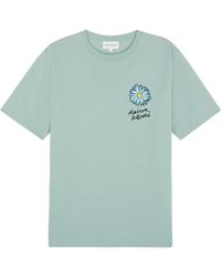 Maison Kitsuné - Maison Kitsuné Floral-Printed Crewneck T-Shirt - Lyst