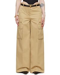 Versace - High-Waist Wide-Leg Cargo Trousers - Lyst